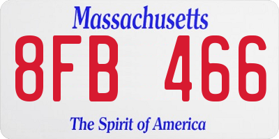 MA license plate 8FB466