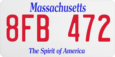 MA license plate 8FB472