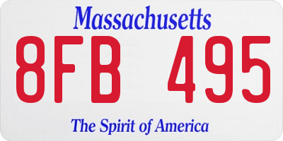 MA license plate 8FB495
