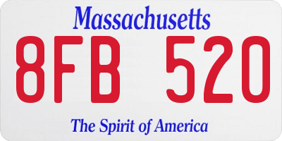 MA license plate 8FB520