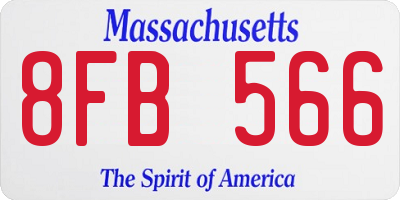 MA license plate 8FB566
