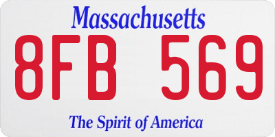 MA license plate 8FB569