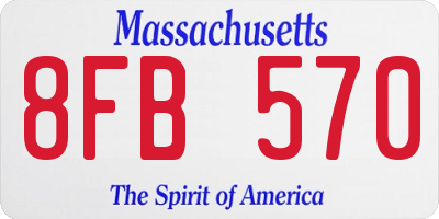 MA license plate 8FB570
