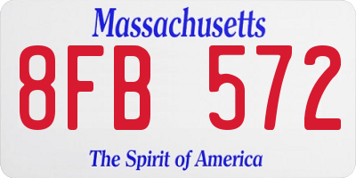 MA license plate 8FB572