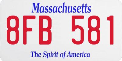 MA license plate 8FB581