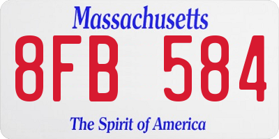 MA license plate 8FB584