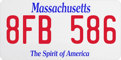 MA license plate 8FB586