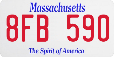 MA license plate 8FB590