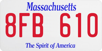 MA license plate 8FB610