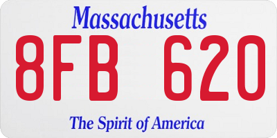 MA license plate 8FB620