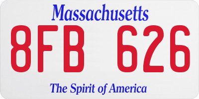 MA license plate 8FB626
