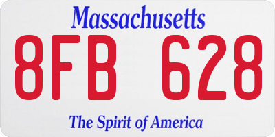 MA license plate 8FB628