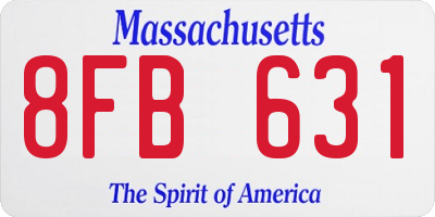 MA license plate 8FB631