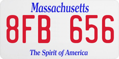 MA license plate 8FB656