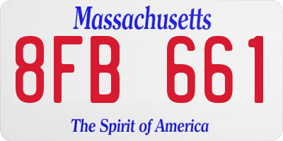 MA license plate 8FB661