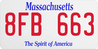 MA license plate 8FB663