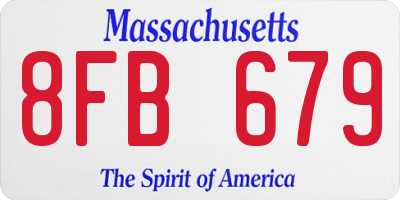 MA license plate 8FB679