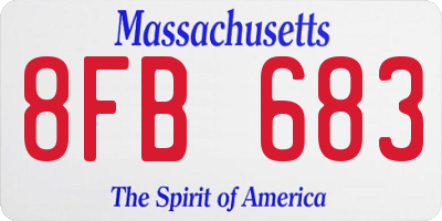 MA license plate 8FB683