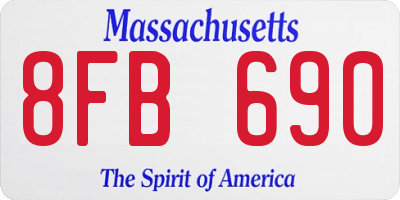 MA license plate 8FB690