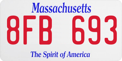 MA license plate 8FB693