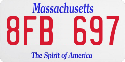MA license plate 8FB697