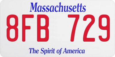 MA license plate 8FB729