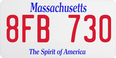 MA license plate 8FB730