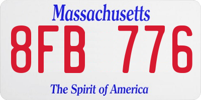 MA license plate 8FB776