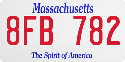 MA license plate 8FB782