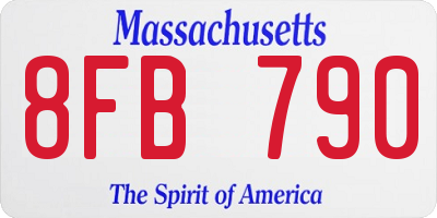 MA license plate 8FB790