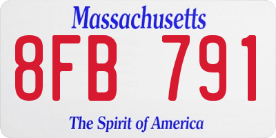 MA license plate 8FB791