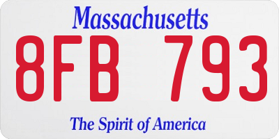MA license plate 8FB793