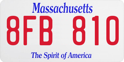 MA license plate 8FB810
