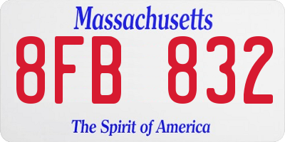 MA license plate 8FB832