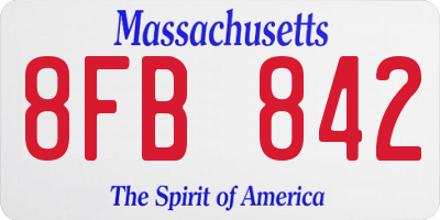 MA license plate 8FB842