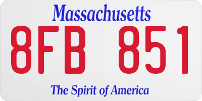 MA license plate 8FB851