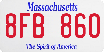 MA license plate 8FB860