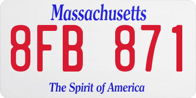 MA license plate 8FB871