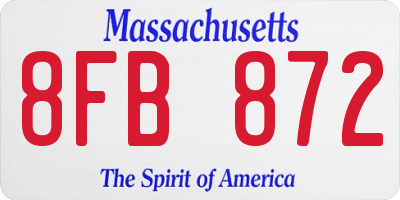 MA license plate 8FB872