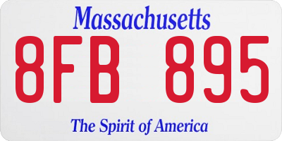 MA license plate 8FB895