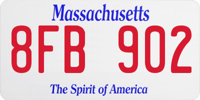 MA license plate 8FB902