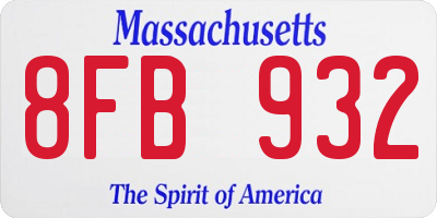 MA license plate 8FB932