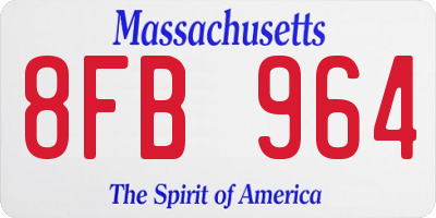 MA license plate 8FB964
