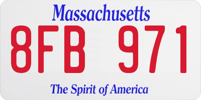 MA license plate 8FB971