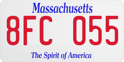 MA license plate 8FC055