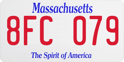MA license plate 8FC079