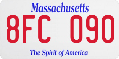 MA license plate 8FC090
