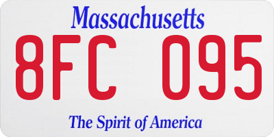 MA license plate 8FC095