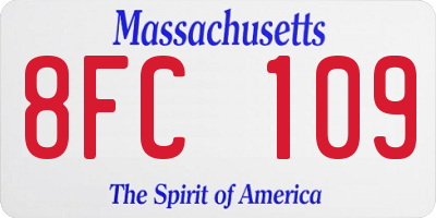 MA license plate 8FC109