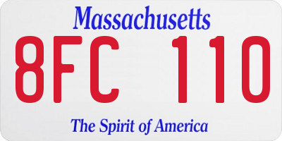 MA license plate 8FC110